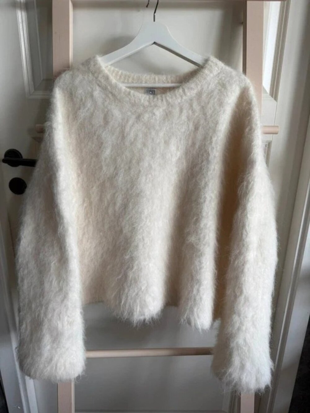 Toteme Classic Boxy Alpaca Sweater Ivory Women's Size S